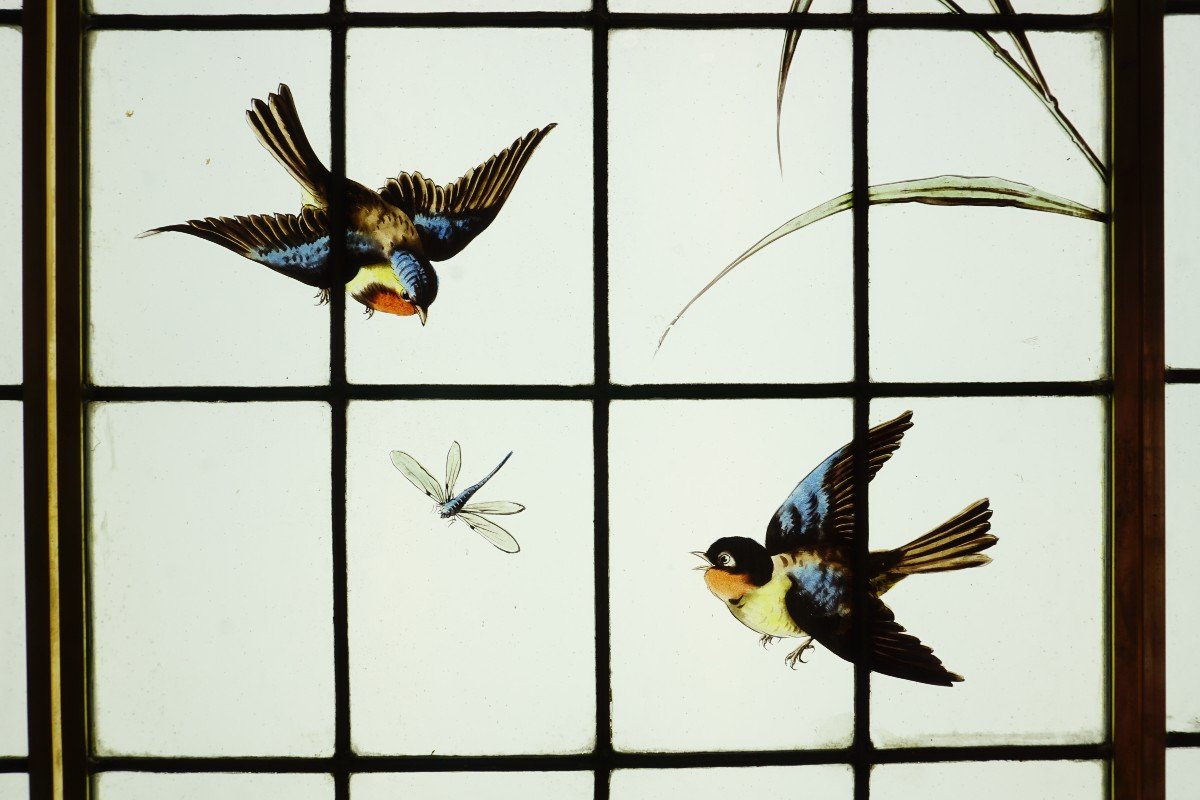 Stained Glass - Herons, Tits And Dragonfly-photo-2