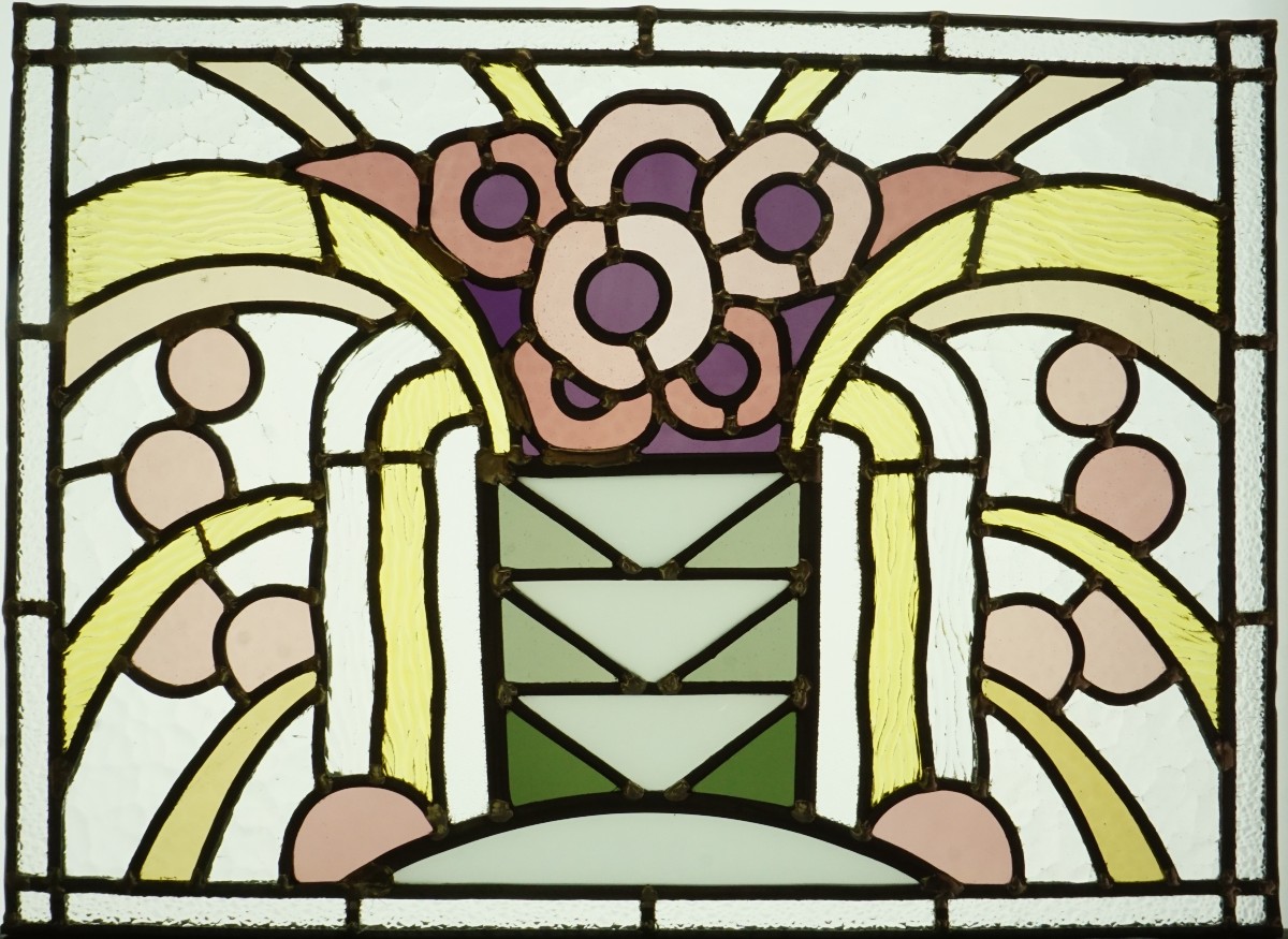 Stained Glass - Stained Glass - Art Deco Flowers