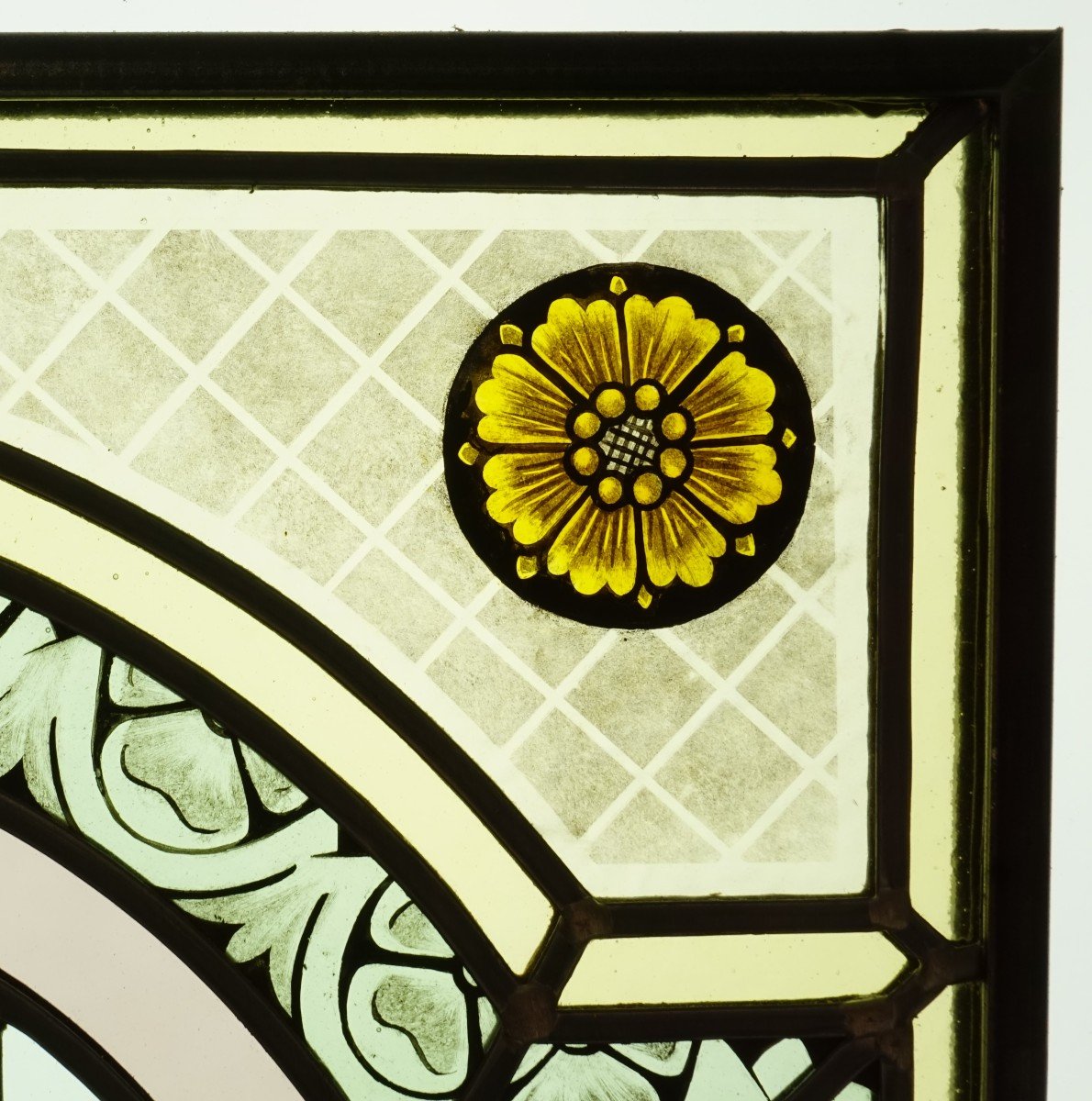 Stained Glass - Stained Glass - Glazier Aux 2 Fleurs Jaunes-photo-3