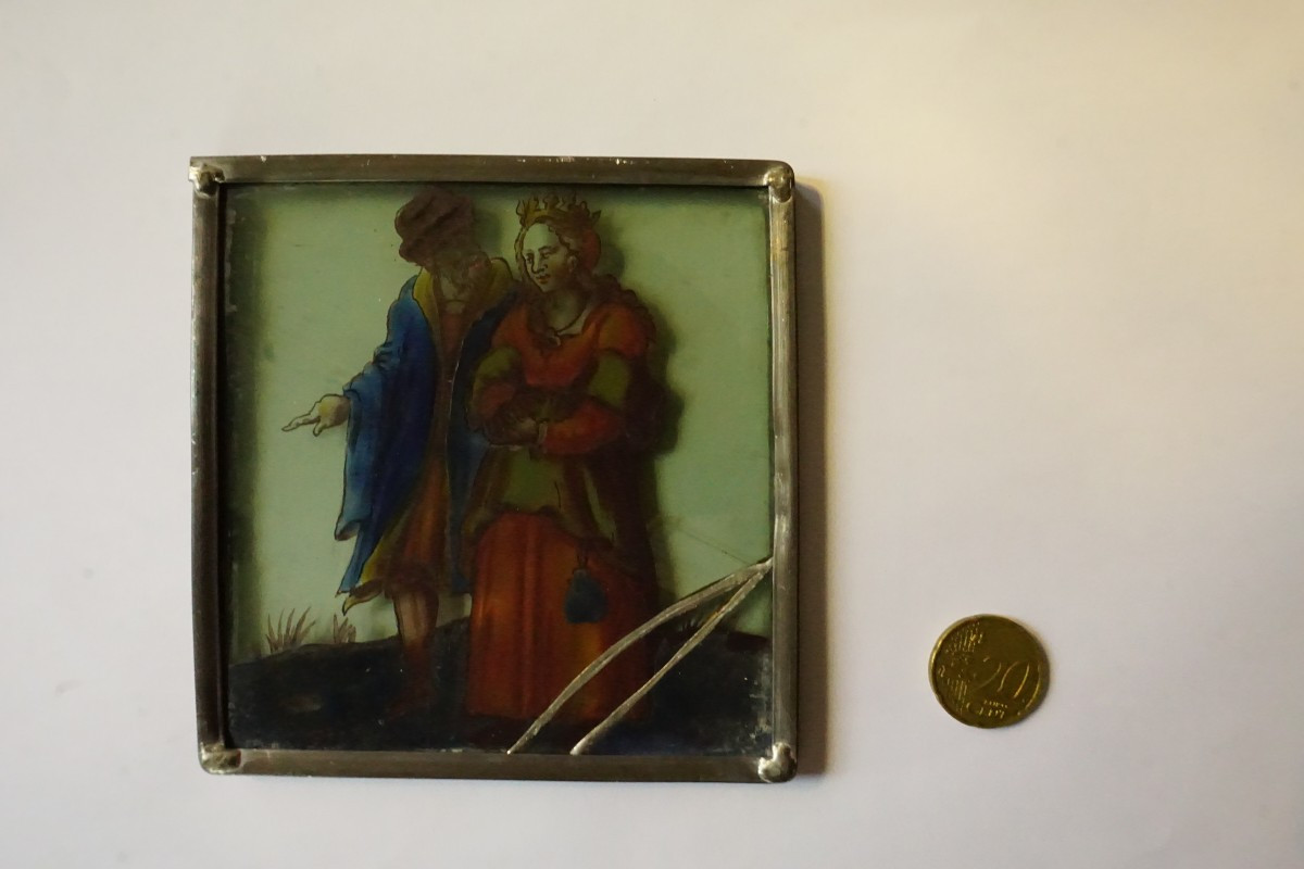 Stained Glass - Stained Glass Windows - Medieval Couple-photo-4