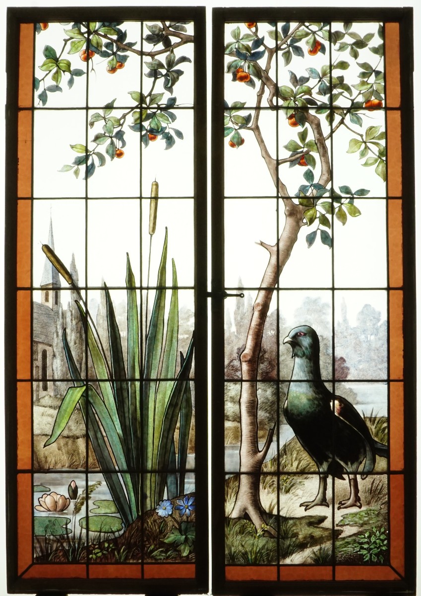 Stained Glass - Stained Glass Windows - Black Grouse On The Outskirts Of A Village