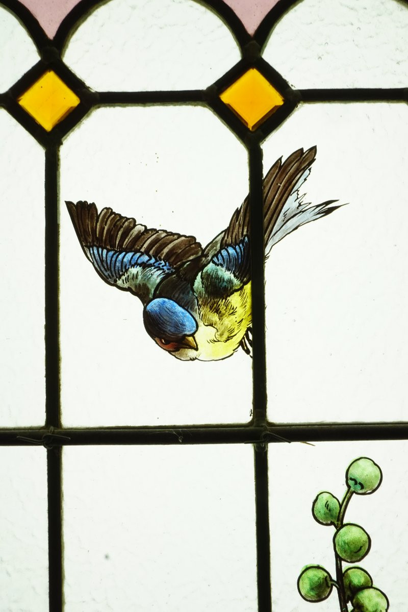 Stained Glass - Stained Glass Windows - Hollyhocks Of Chauffrey-photo-3