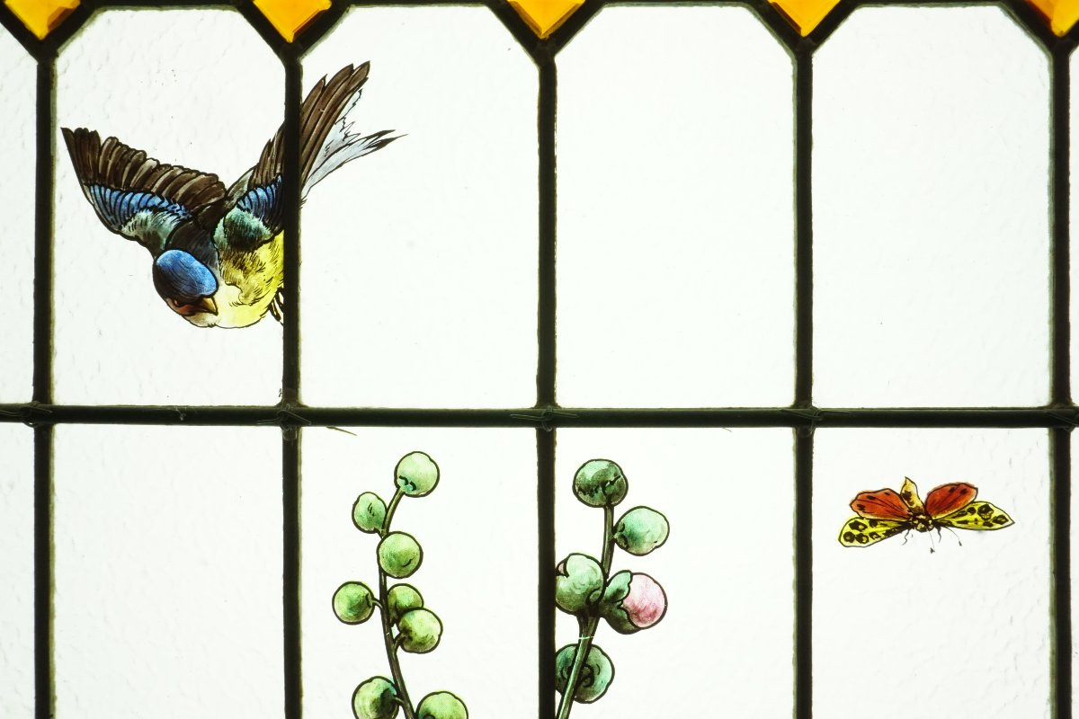 Stained Glass - Stained Glass Windows - Hollyhocks Of Chauffrey-photo-4