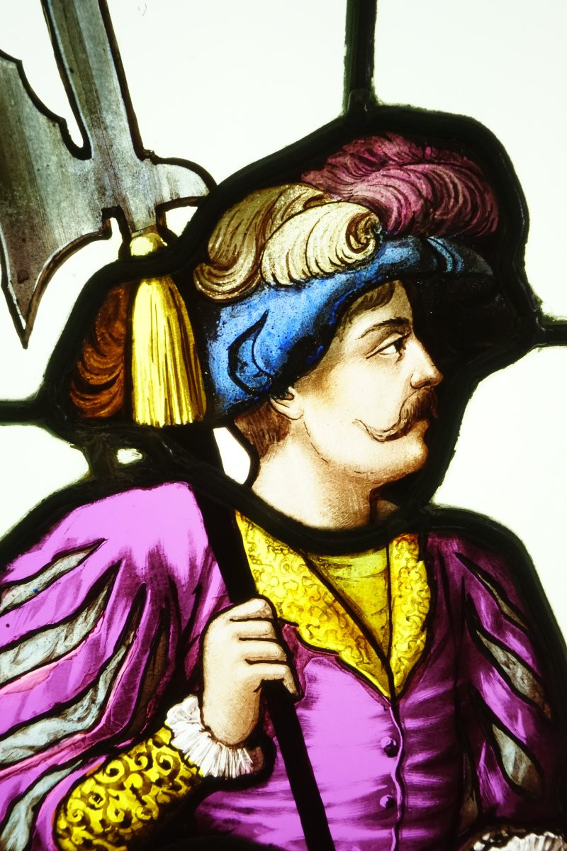 Stained Glass Window - Stained Glass Windows With Four Landsknechts-photo-4