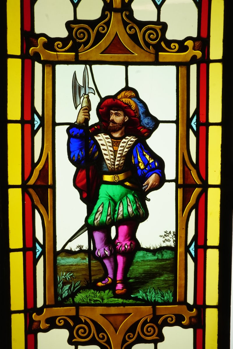 Stained Glass Window - Stained Glass Windows With Four Landsknechts-photo-5