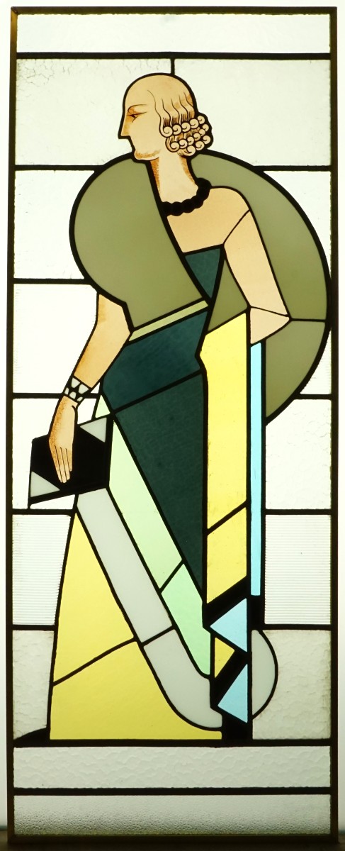 Stained Glass - Art Deco Stained Glass Windows Depicting Women-photo-1