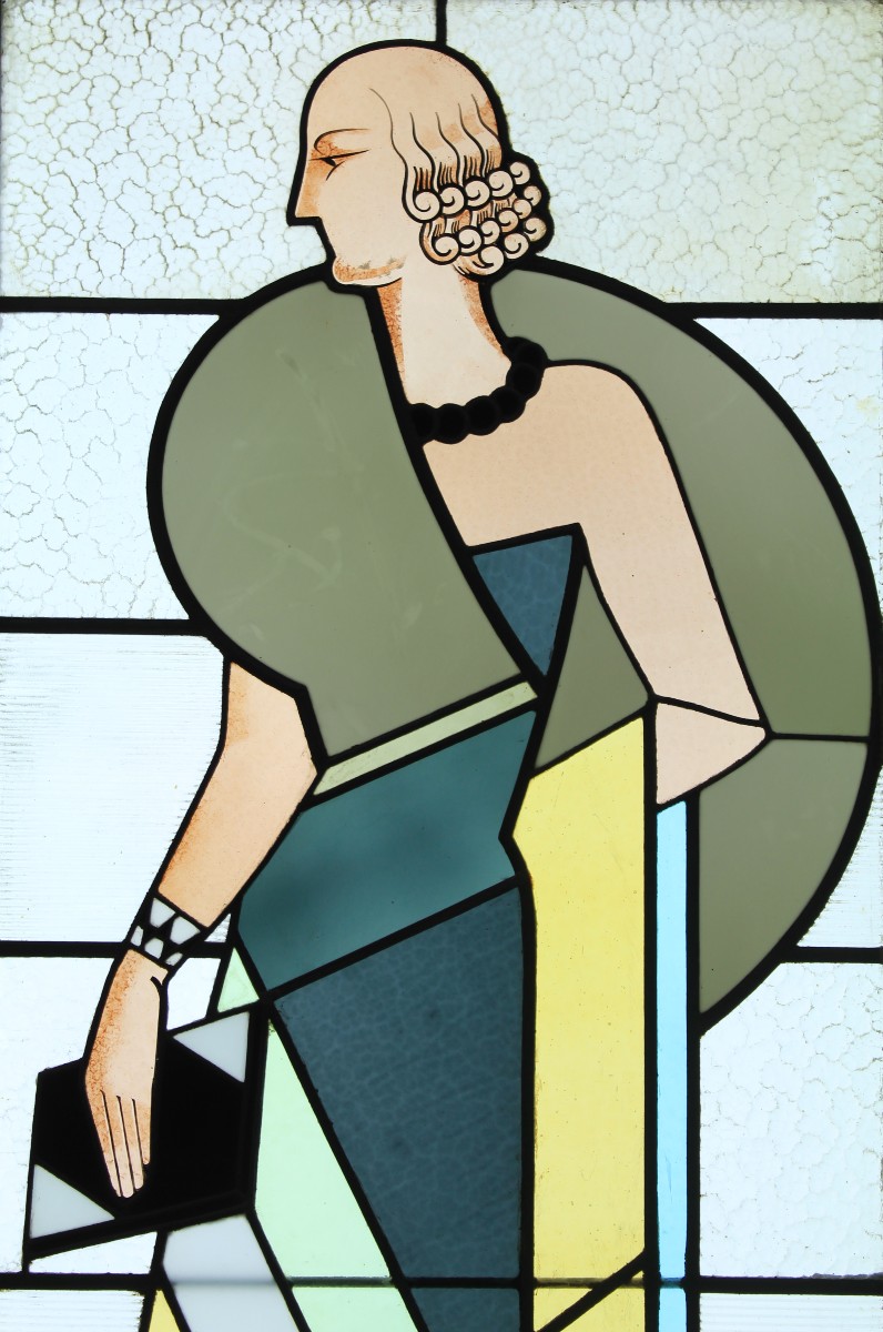 Stained Glass - Art Deco Stained Glass Windows Depicting Women-photo-2