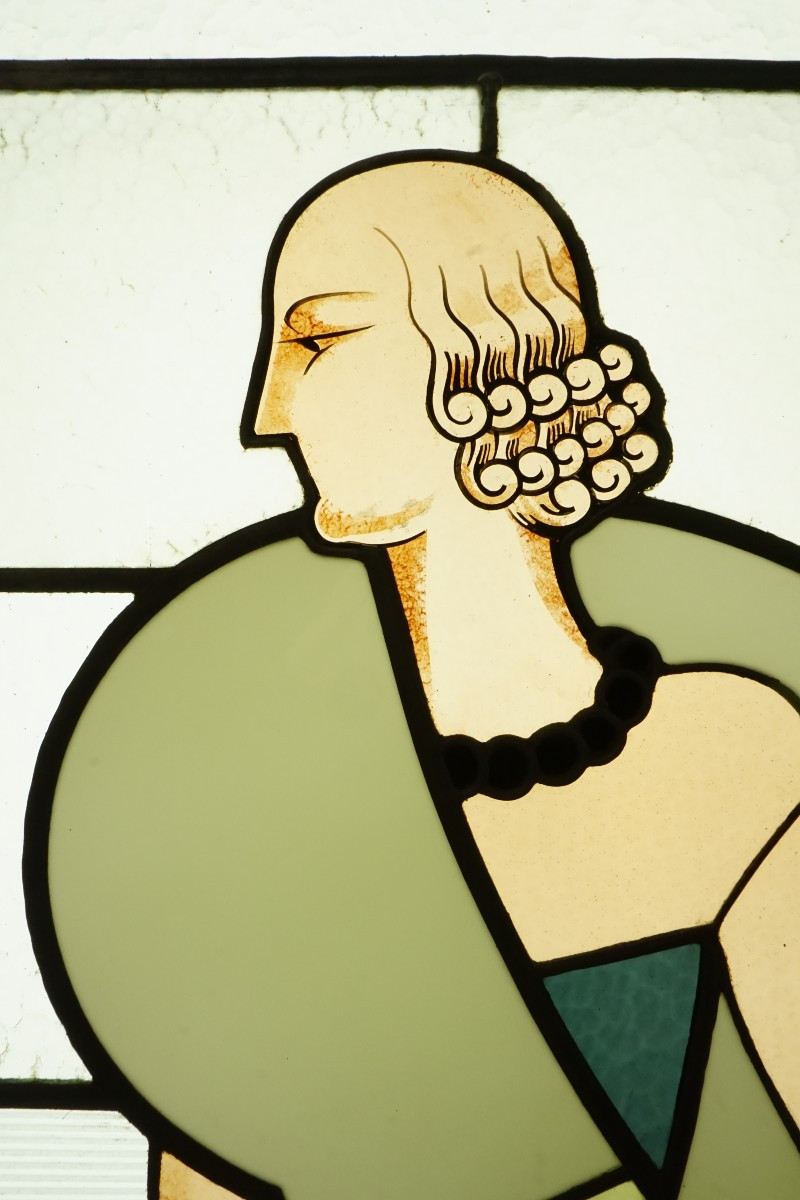 Stained Glass - Art Deco Stained Glass Windows Depicting Women-photo-3
