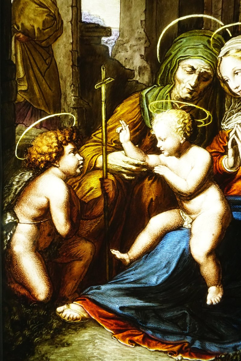 Madonna Of Divine Love Stained Glass Window-photo-2