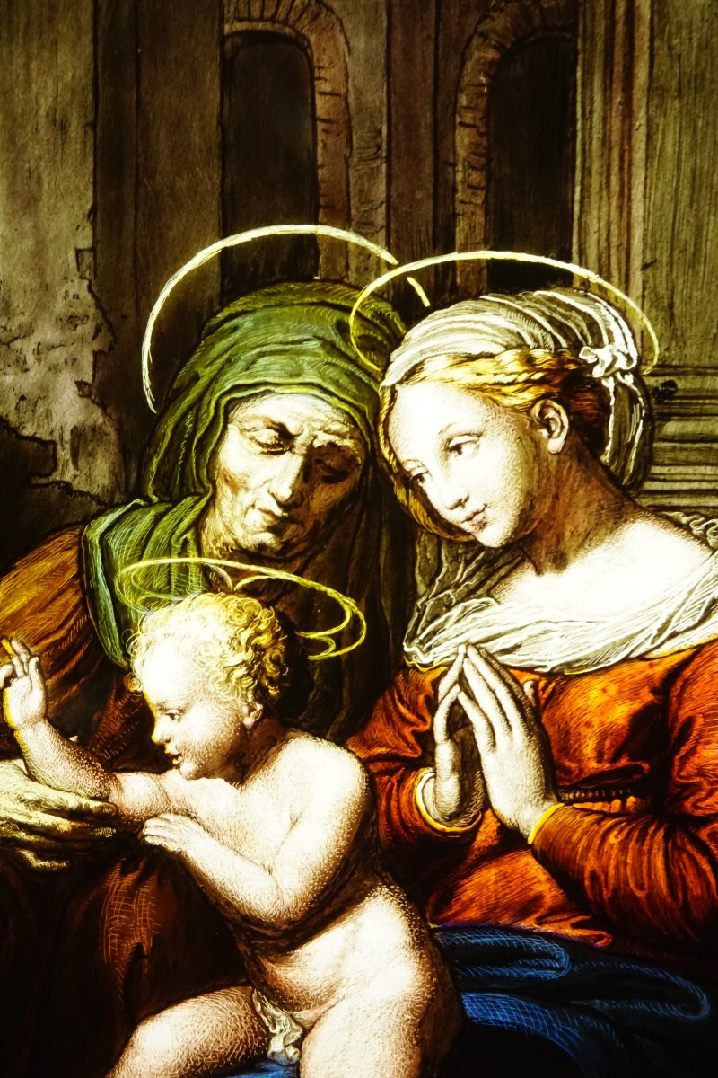 Madonna Of Divine Love Stained Glass Window-photo-3