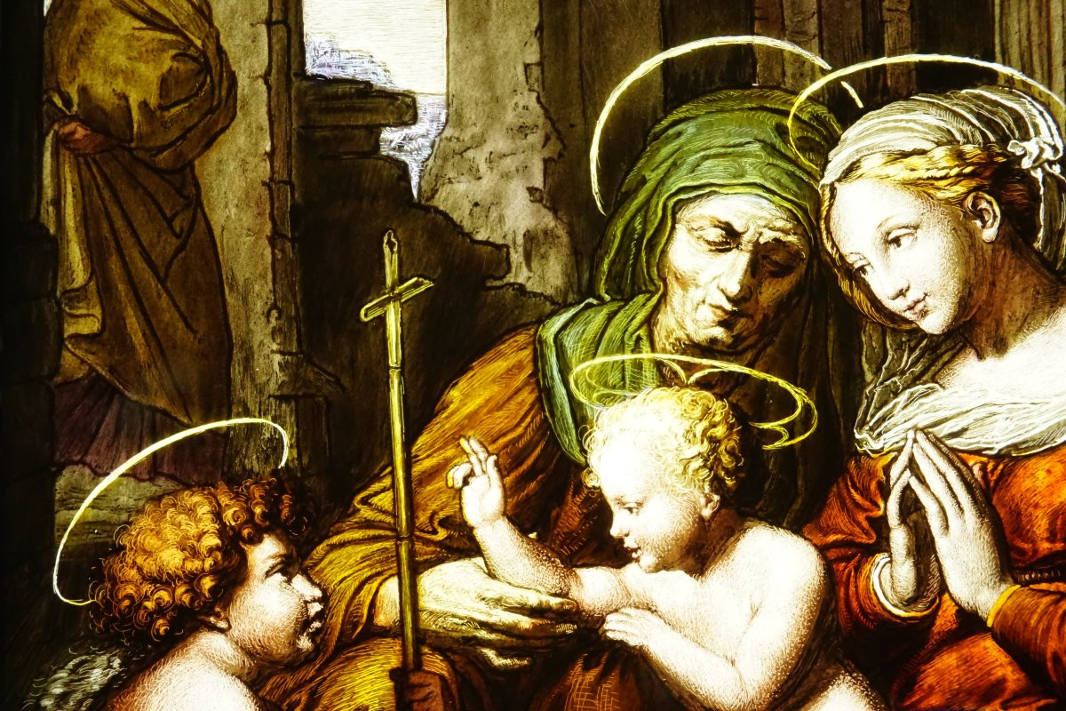 Madonna Of Divine Love Stained Glass Window-photo-4