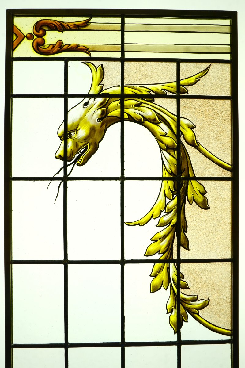 Vitrail - Vitraux aux décors de chimères néo-Renaissance-photo-4