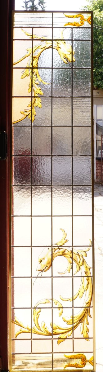 Vitrail - Vitraux aux décors de chimères néo-Renaissance-photo-4