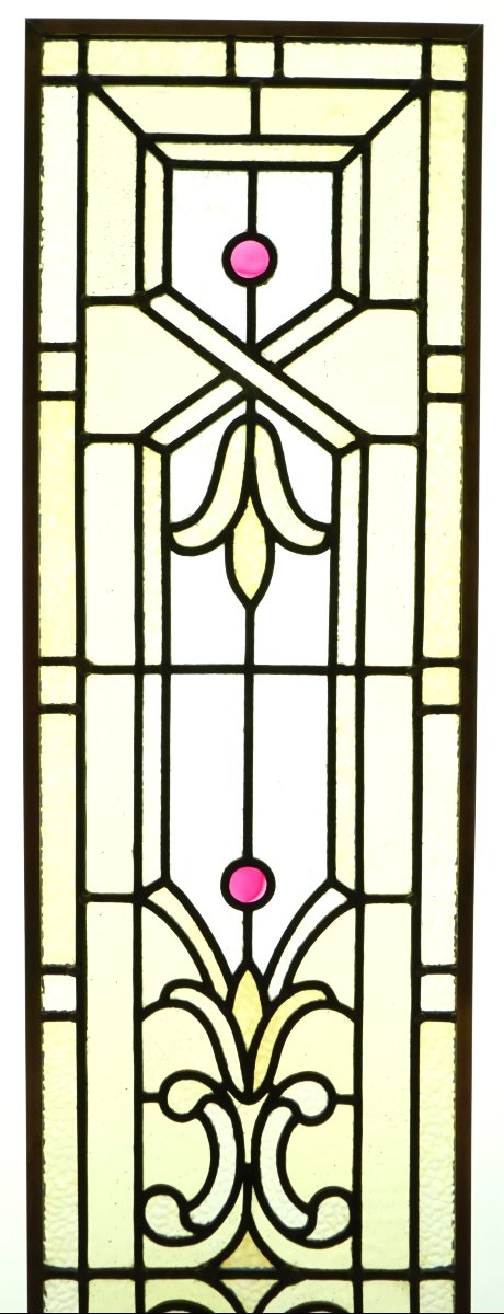 Long Stained-glass Window With An Opalescent Design-photo-2