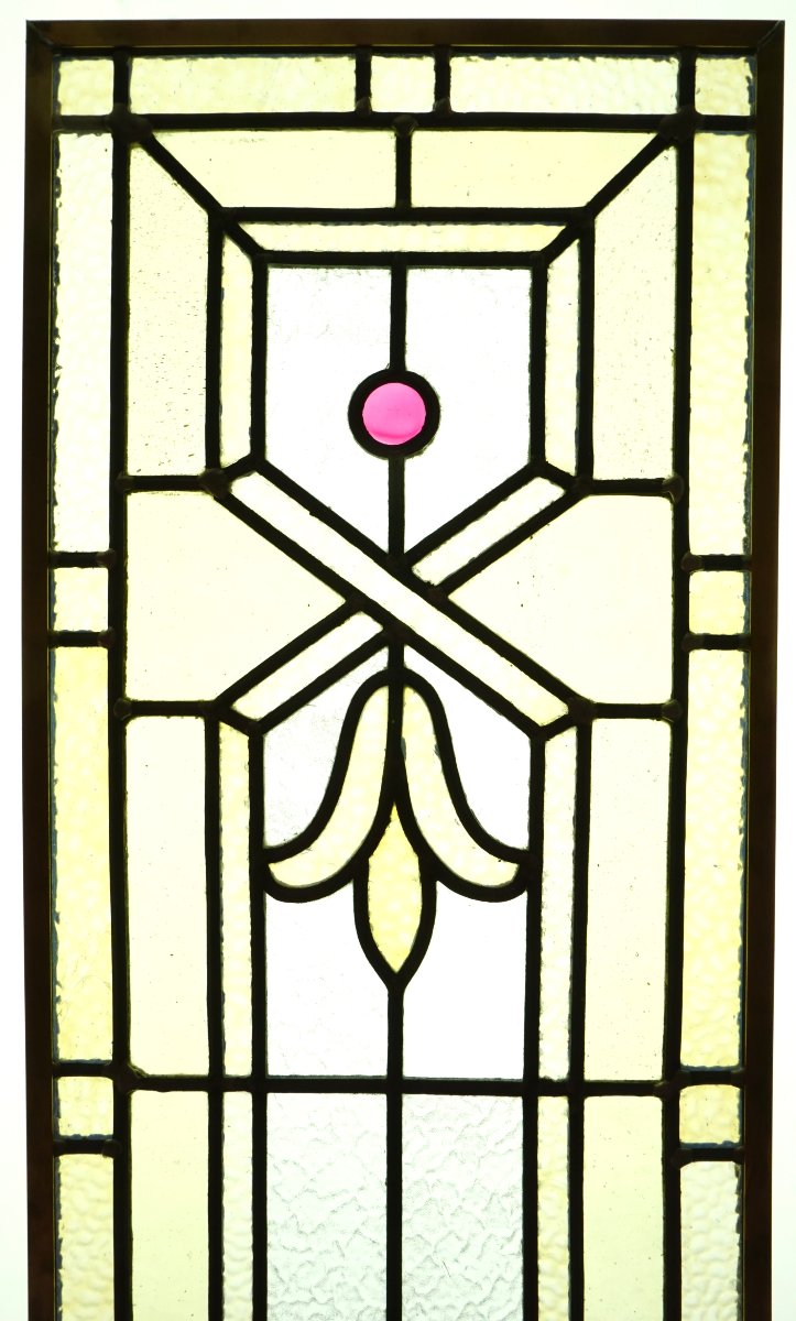 Long Stained-glass Window With An Opalescent Design-photo-3