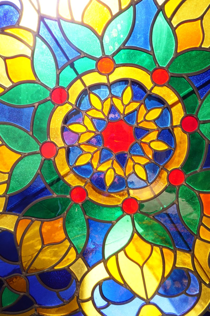 Stained Glass - Stained-glass Windows - Kaleidoscope Rose Window-photo-3