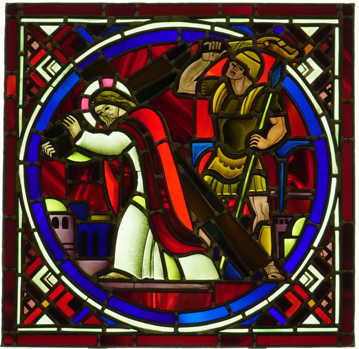 Vitrail - Vitraux - Jésus portant sa croix
