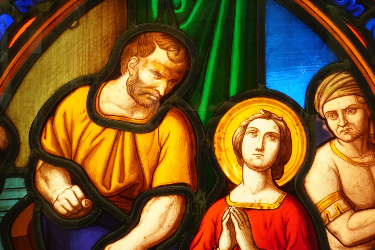Stained Glass - 19th-century Stained Glass – Saint Christine-photo-3