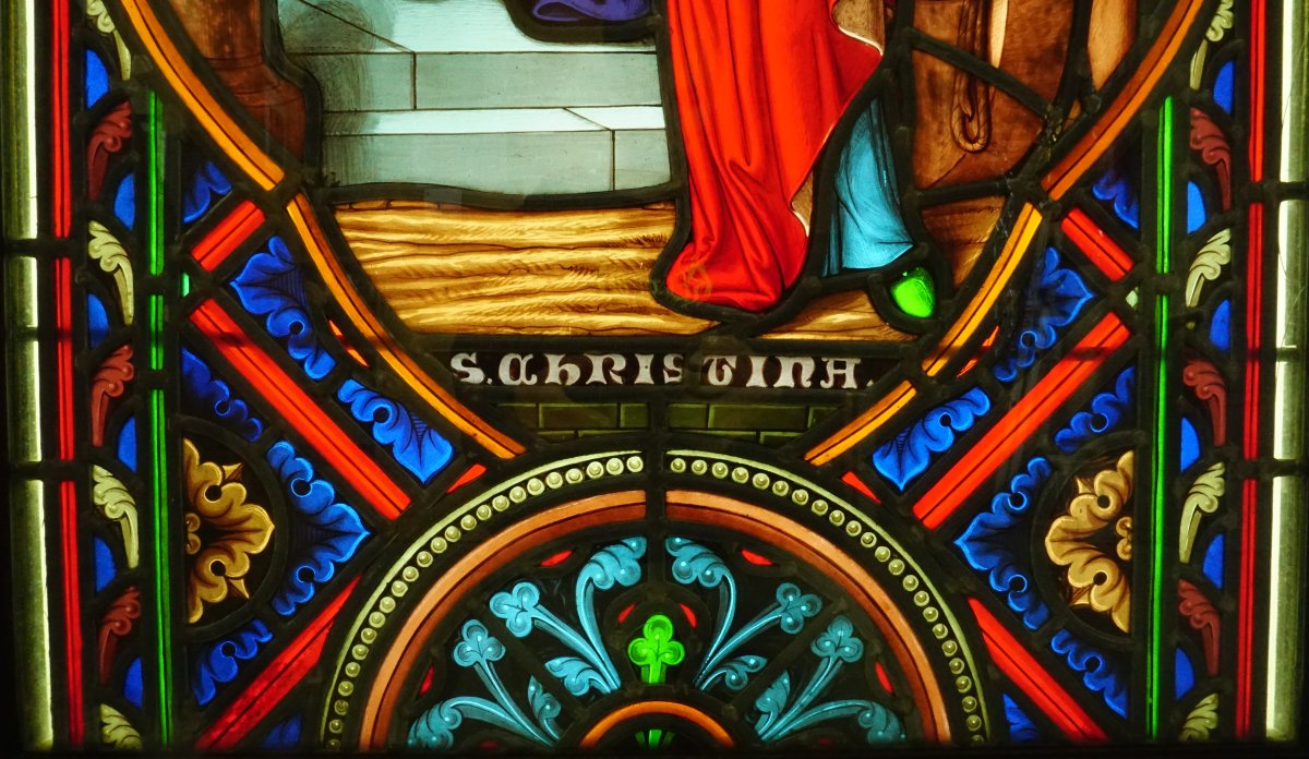 Stained Glass - 19th-century Stained Glass – Saint Christine-photo-2