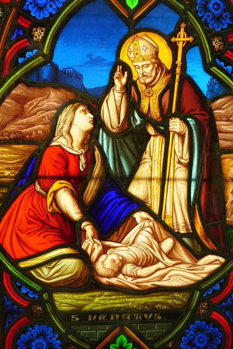  Stained Glass - 19th-century Stained Glass – Saint René-photo-2