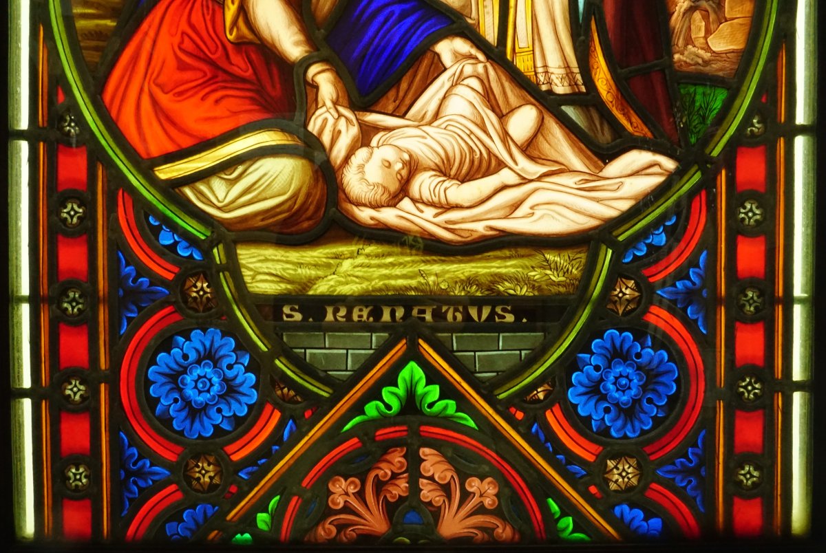  Stained Glass - 19th-century Stained Glass – Saint René-photo-1