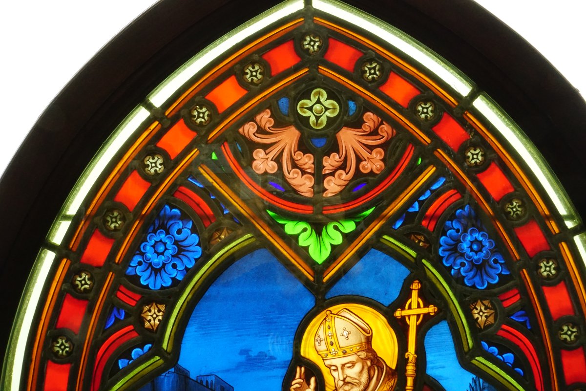  Stained Glass - 19th-century Stained Glass – Saint René-photo-2