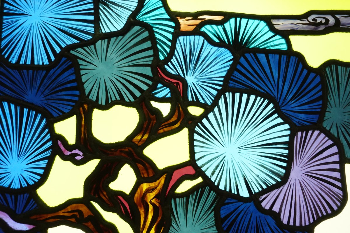 Stained Glass - Stained-glass Windows - Tea Ceremony In Front Of Mount Fuji-photo-2