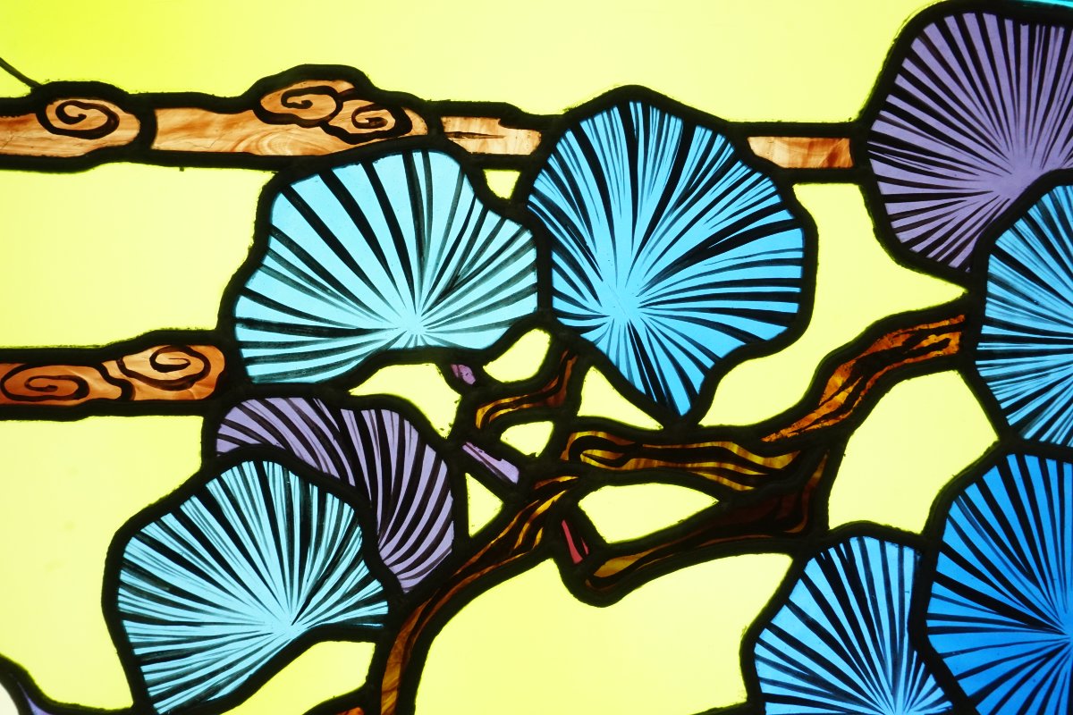 Stained Glass - Stained-glass Windows - Tea Ceremony In Front Of Mount Fuji-photo-3