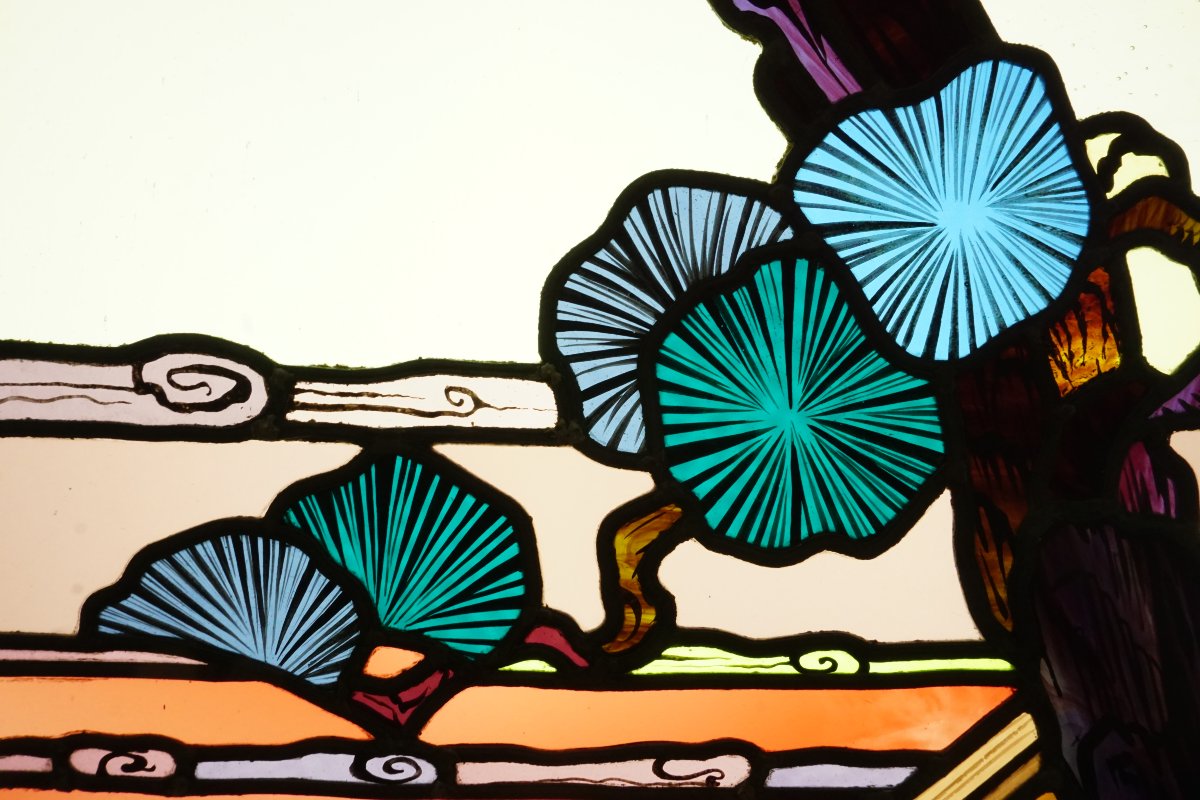 Stained Glass - Stained-glass Windows - Tea Ceremony In Front Of Mount Fuji-photo-8