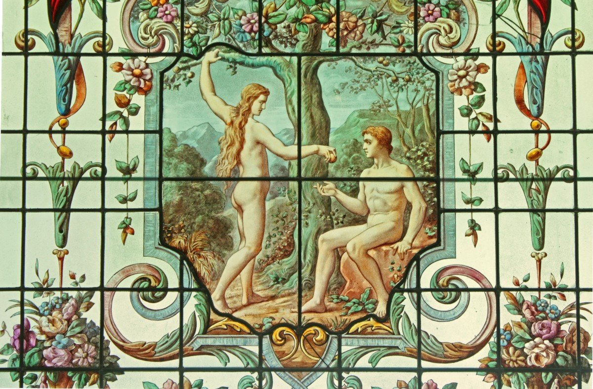 Vitraux - Vitrail - Adam Et Eve-photo-2