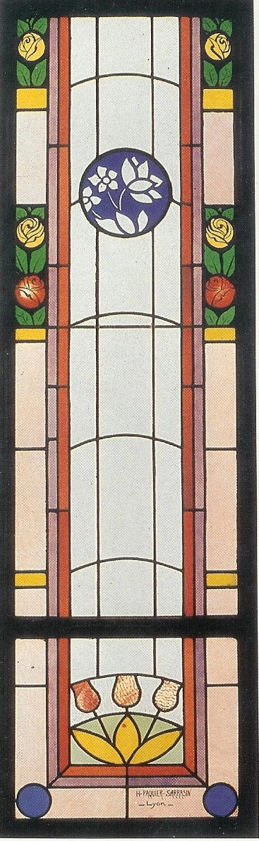 Vitraux - Vitrail - Composition aux tulipes