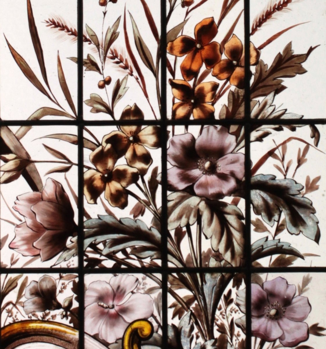 Stained Glass -  Bird, Buterfly And Flowers-photo-4