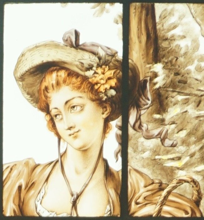 Vitrail - Vitraux - Jeune Femme à La Campagne-photo-4