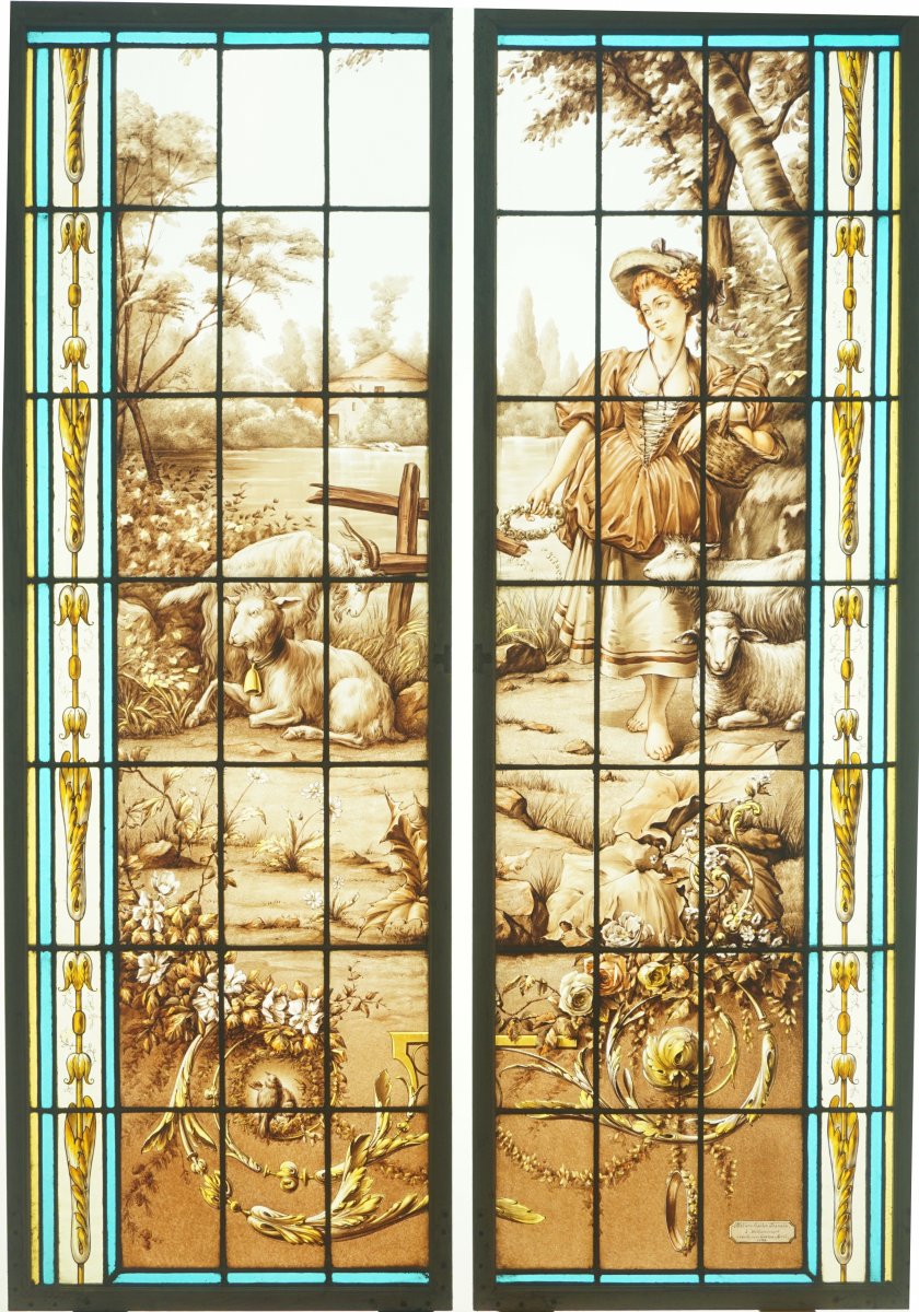 Stained Glass - Young Woman In The Countryside