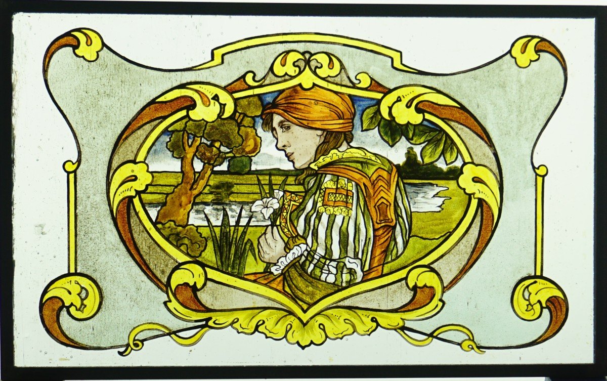 Vitrail – Vitraux – Femme Art Nouveau