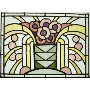 Stained Glass - Stained Glass - Art Deco Flowers