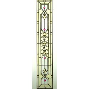 Long Stained-glass Window With An Opalescent Design