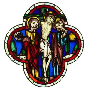 Stained Glass - Four-lobed Stained Glass Window – The Crucifixion