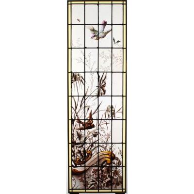 Stained Glass -  Vegetation With Birds