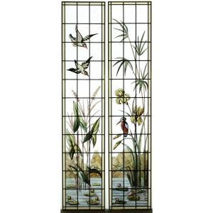 Stained Glass – Vegetation With Kingfisher