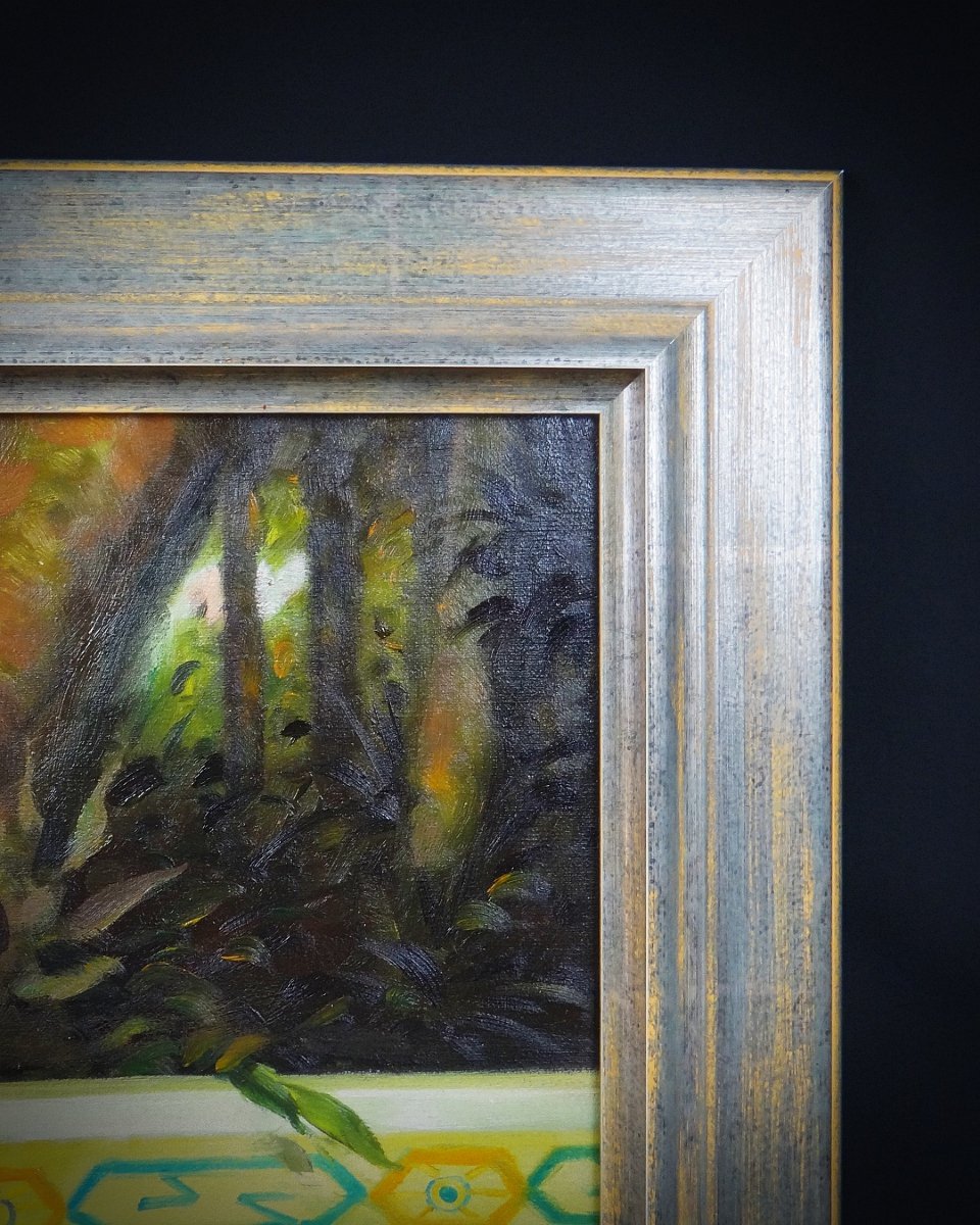 Oil Portrait On Canvas Inspired By Albaydé By Cabanel, Signed Darmont, 78x68 Cm, 20th Century-photo-3