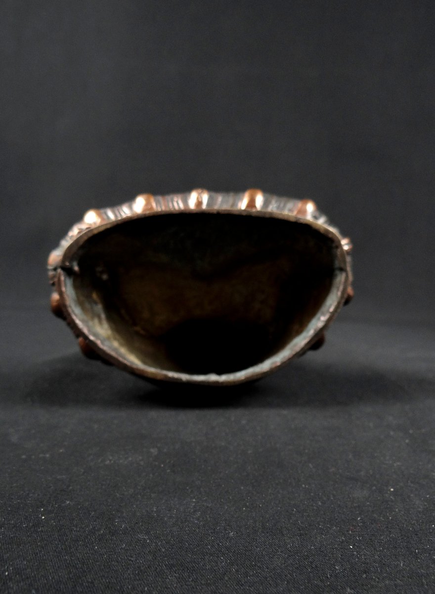 19th Century Tibetan Buddha Shakyamuni Tathagata Statue In Copper Alloy Bronze-photo-5