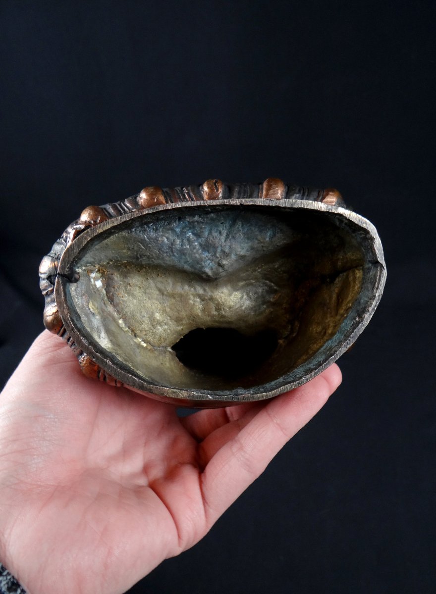 19th Century Tibetan Buddha Shakyamuni Tathagata Statue In Copper Alloy Bronze-photo-7