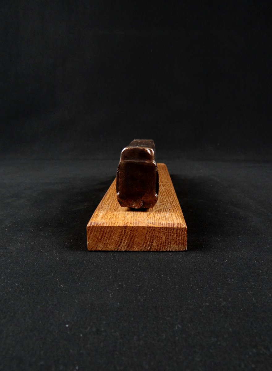 Bronze Tgv On A Wooden Base, A Scale Model Of The Tgv Sud-est From The 1980s-photo-4