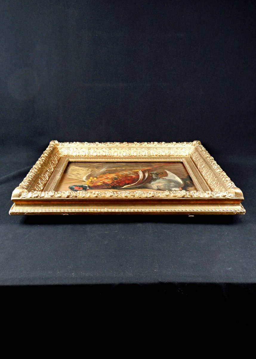 Still Life Signed Collier, Pheasant And Pigeon Game, Early 20th Century-photo-6