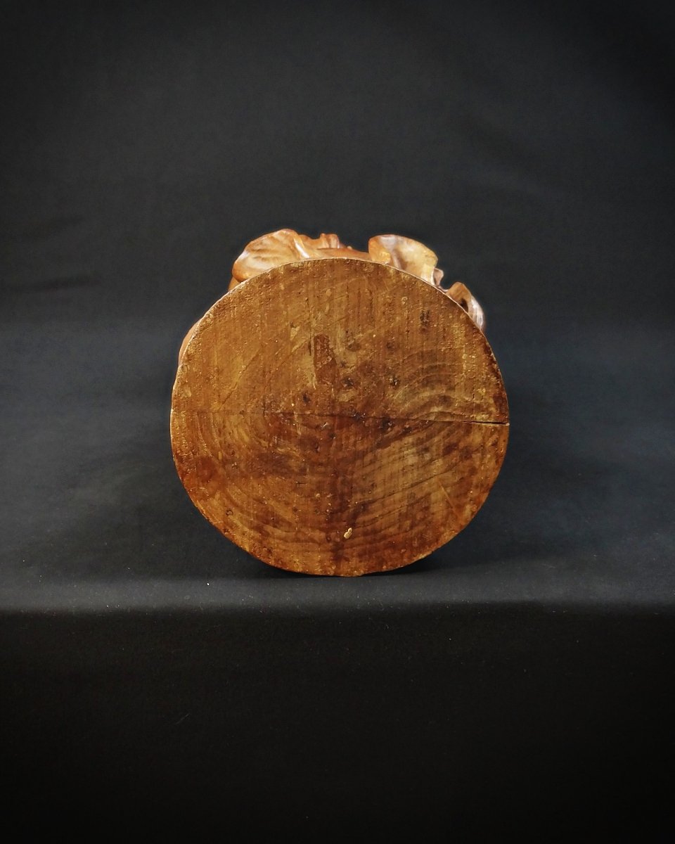 Sculpture Of The Virgin And Child In Tyrolean Oak, German Religious Art, 20th Century-photo-6