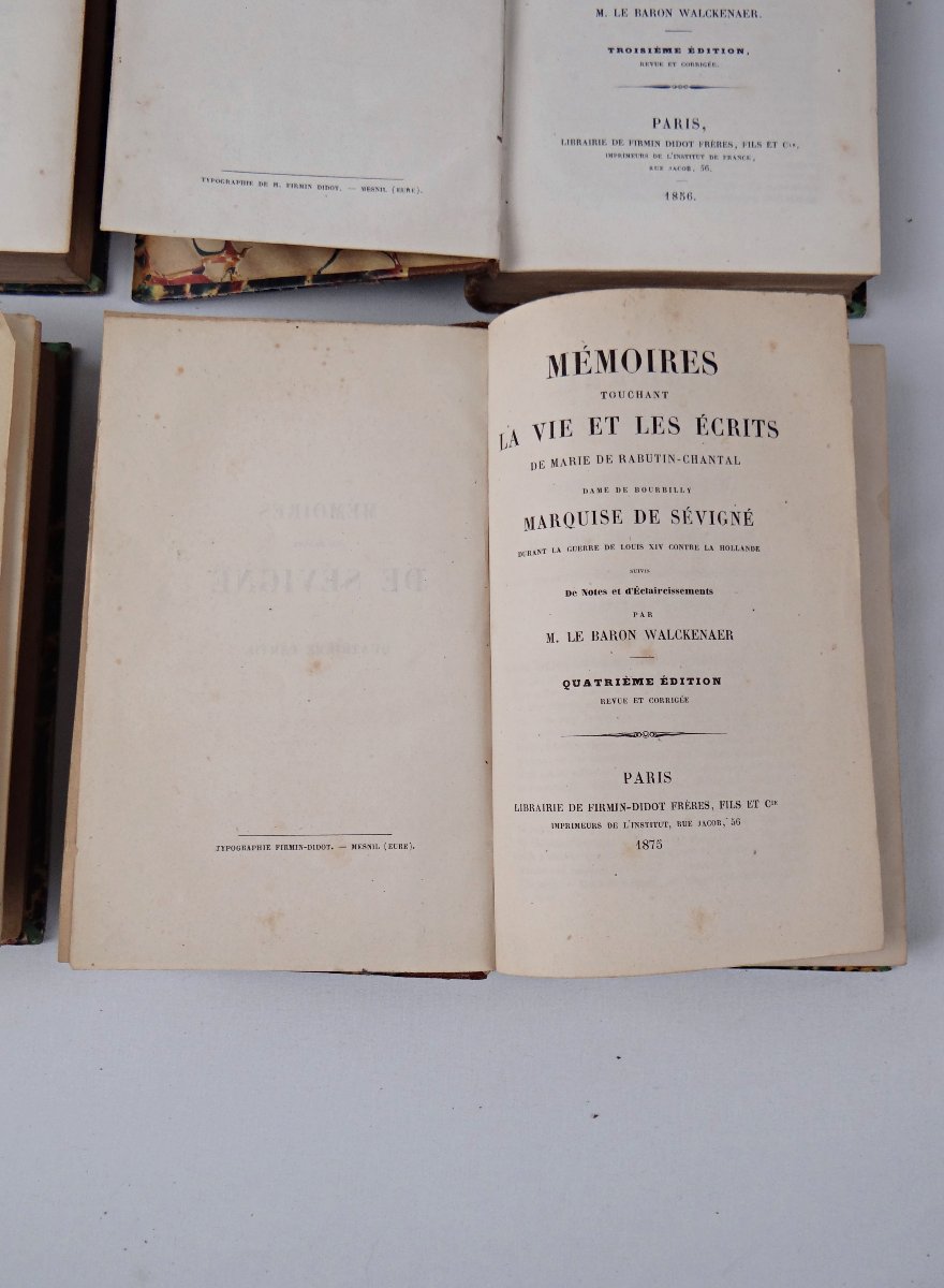Mémoires de la Marquise de Sévigné Tome 2 (1856), 4 (1865), 5 (1875) et 6 (1877)-photo-7