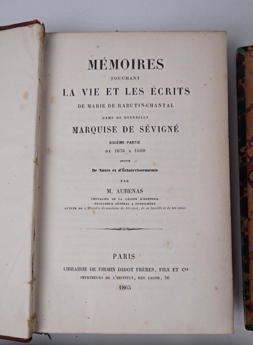 Mémoires de la Marquise de Sévigné Tome 2 (1856), 4 (1865), 5 (1875) et 6 (1877)-photo-8