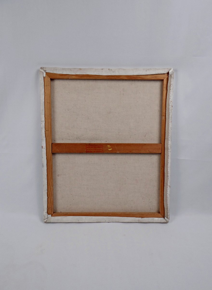 Getty Bisagni (1931-2021) The Musicians Oil On Canvas 55x46 Cubist Expressionist Modern-photo-5