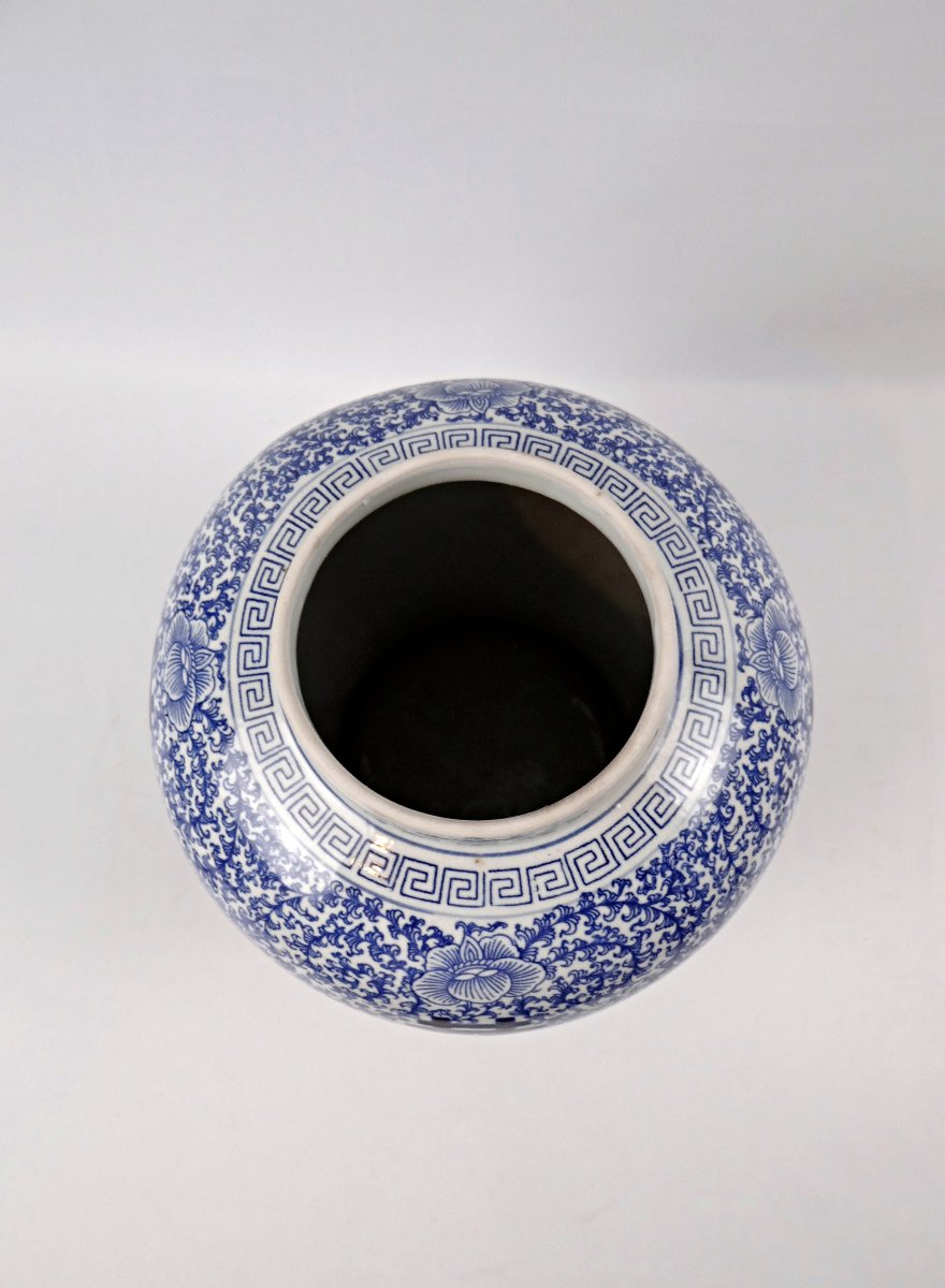 Grand pot à gingembre ou jarre de mariage en porcelaine chinoise début XXème-photo-5